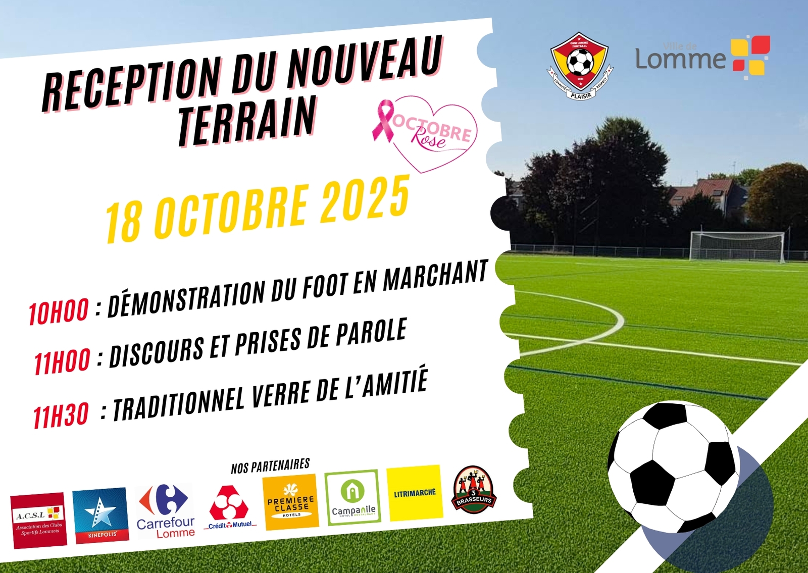 RECEPTION NOUVEAU TERRAIN